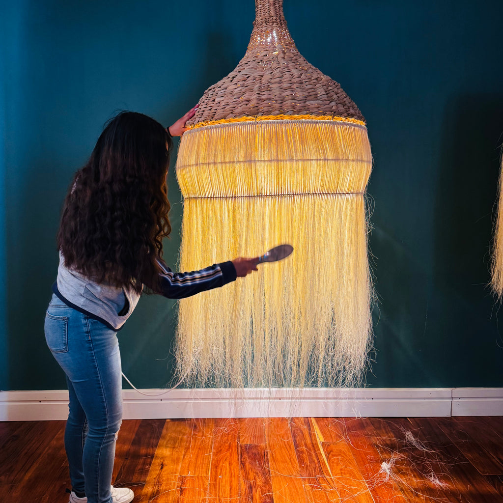 Áak – Lámpara colgante de Tule y Henequén