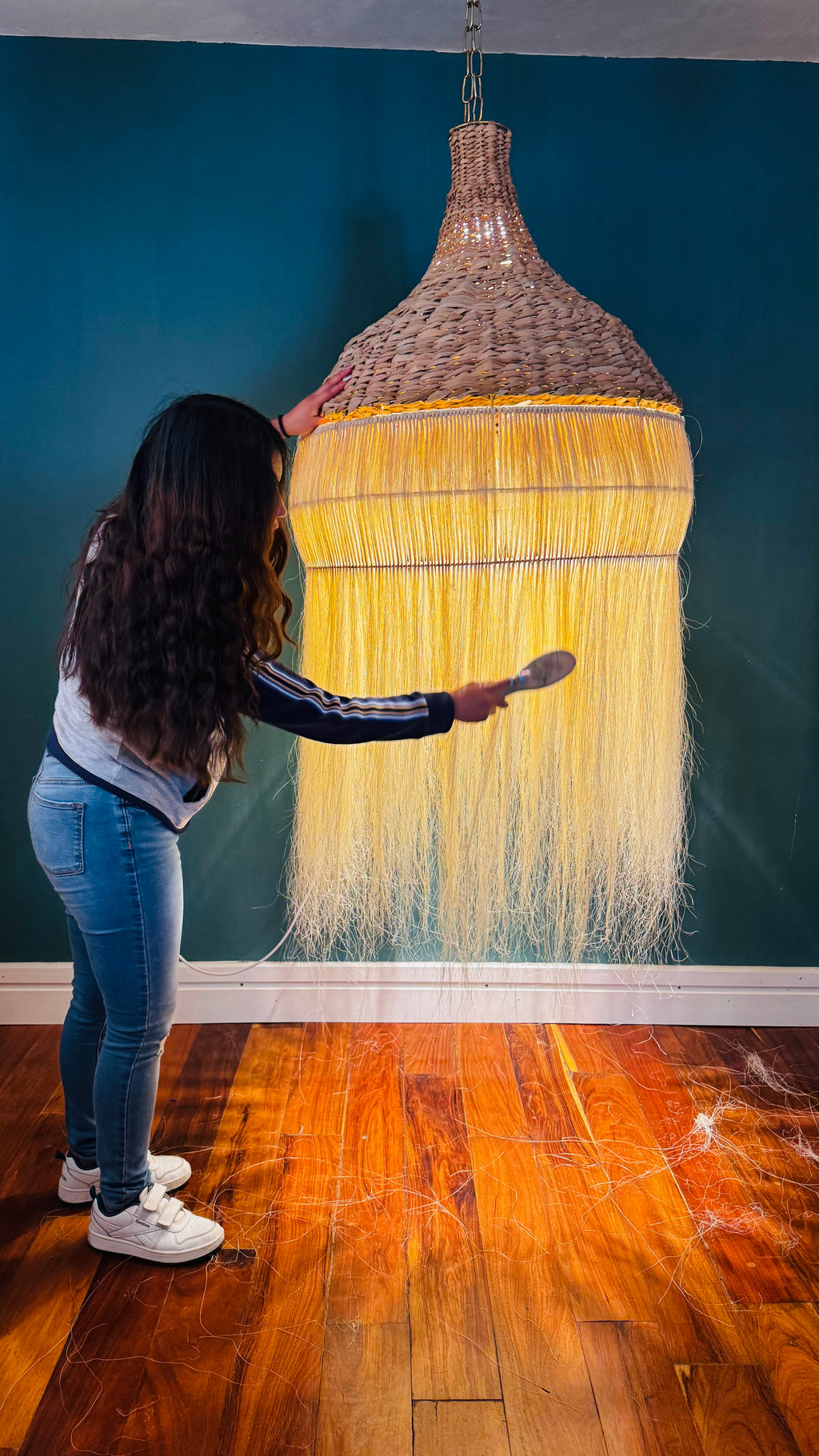 Áak – Lámpara colgante de Tule y Henequén