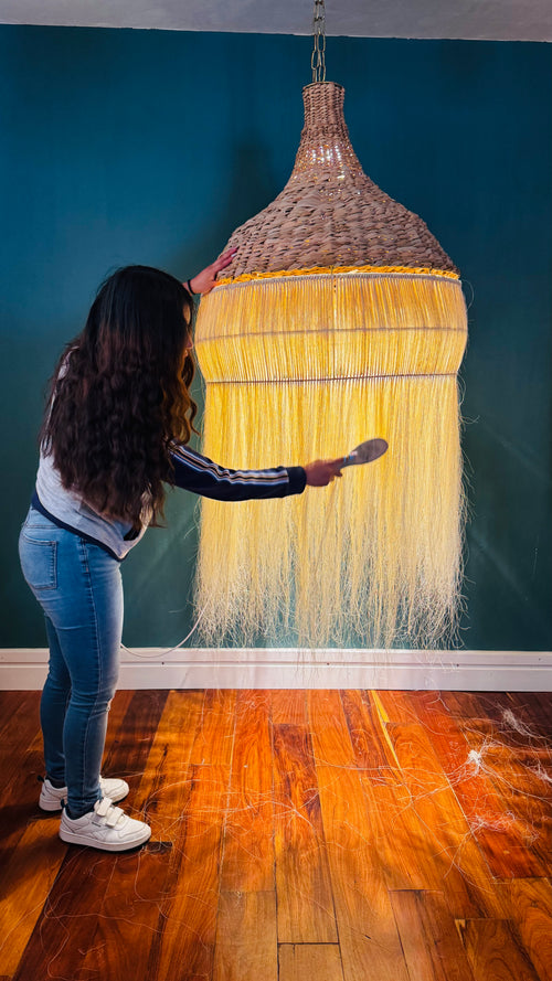 Áak – Lámpara colgante de Tule y Henequén