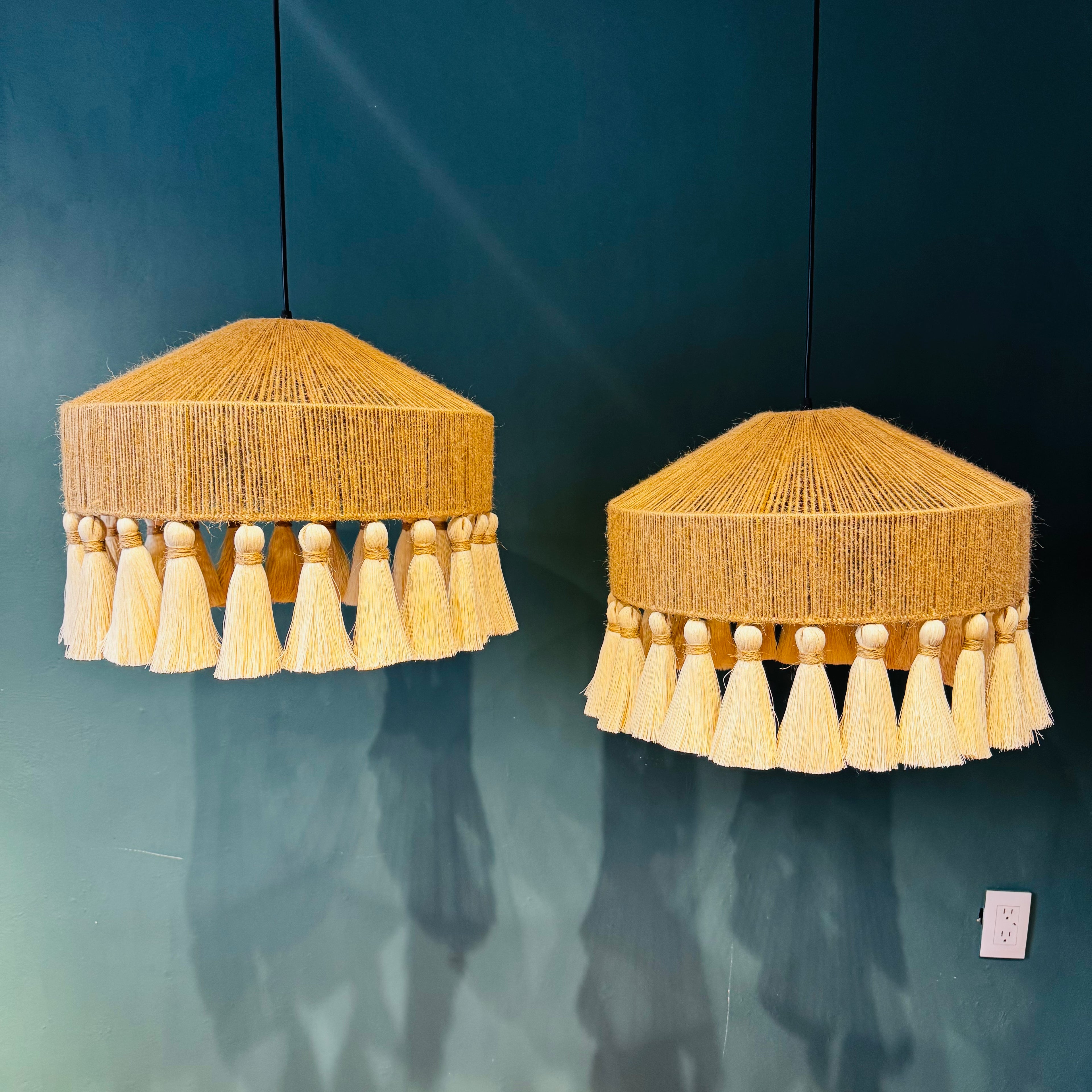 París - Lámpara Colgante de Yute y Algodón