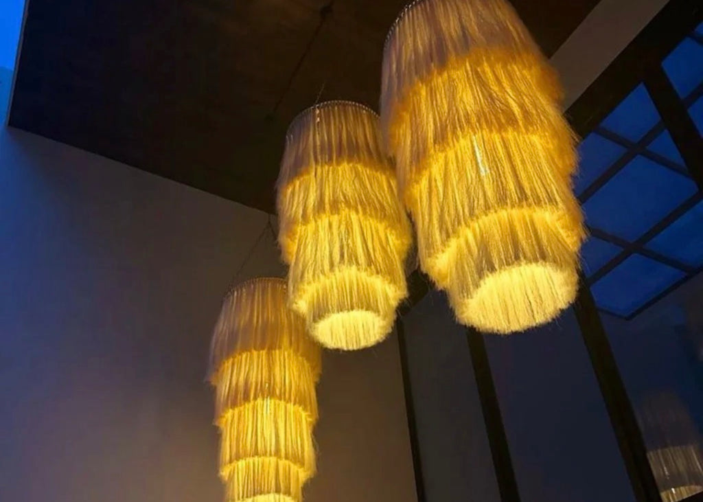 Yaakun - Lámpara Colgante de Fibra de Henequén