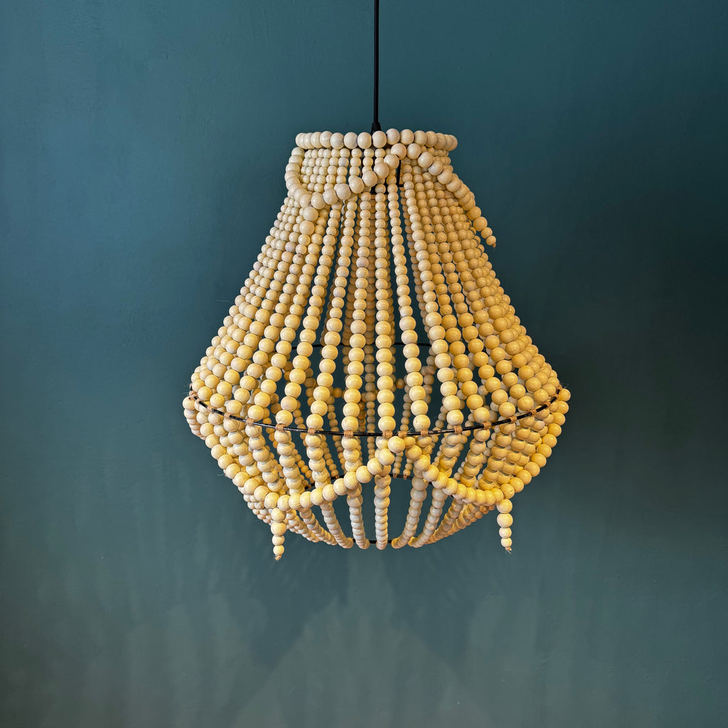 Amor - Lámpara Colgante de (Cuentas de Madera)