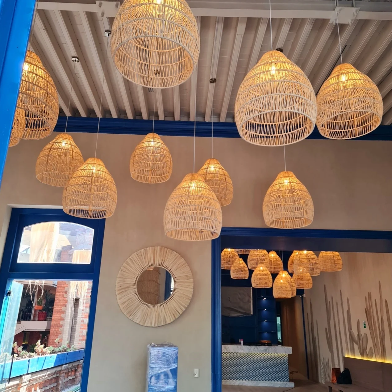 Ixmal - Lámpara Colgante de Henequén