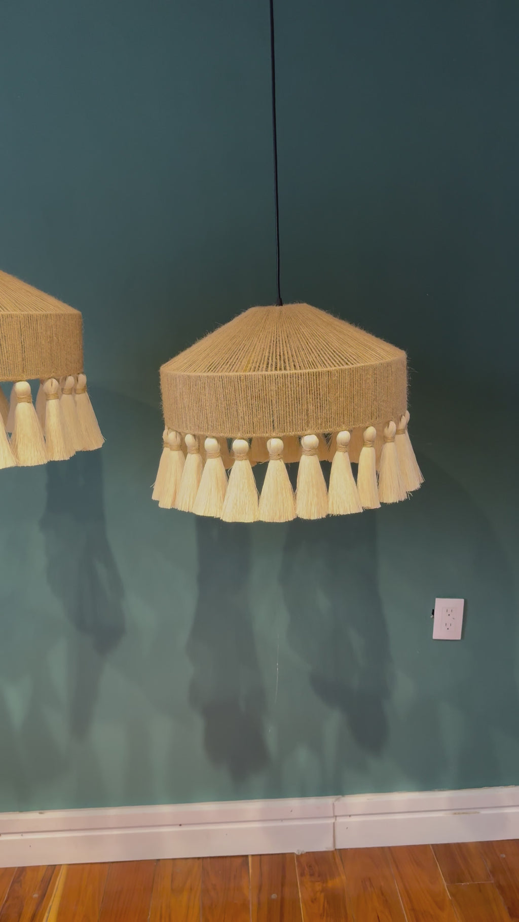 París - Lámpara Colgante de Yute y Algodón