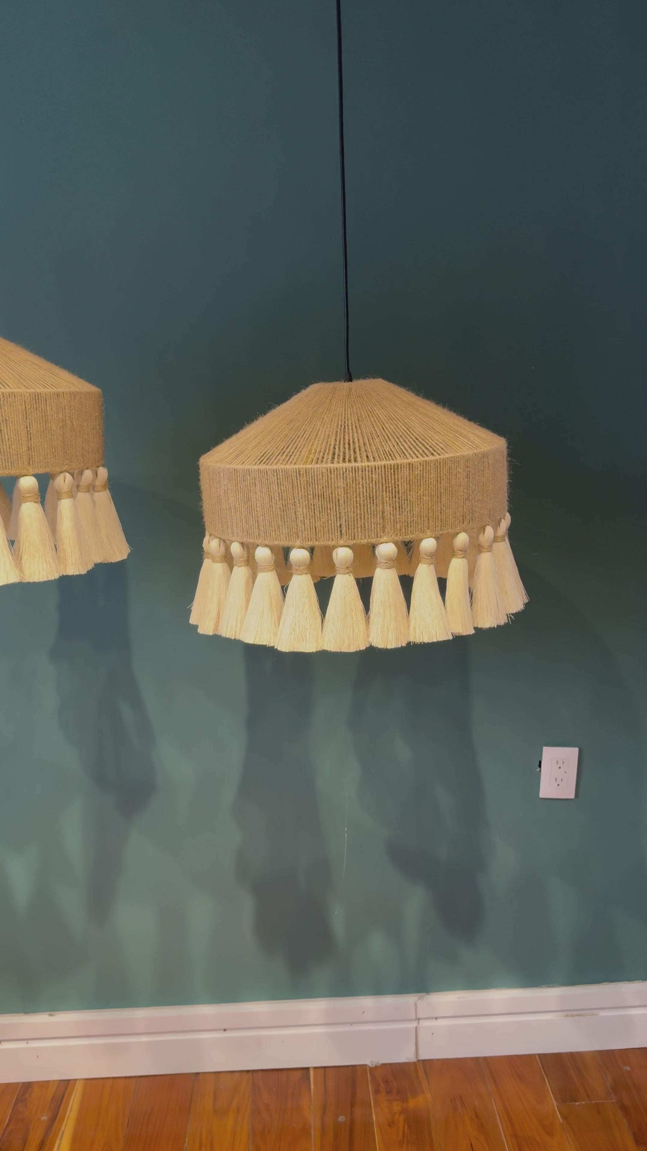 París - Lámpara Colgante de Yute y Algodón